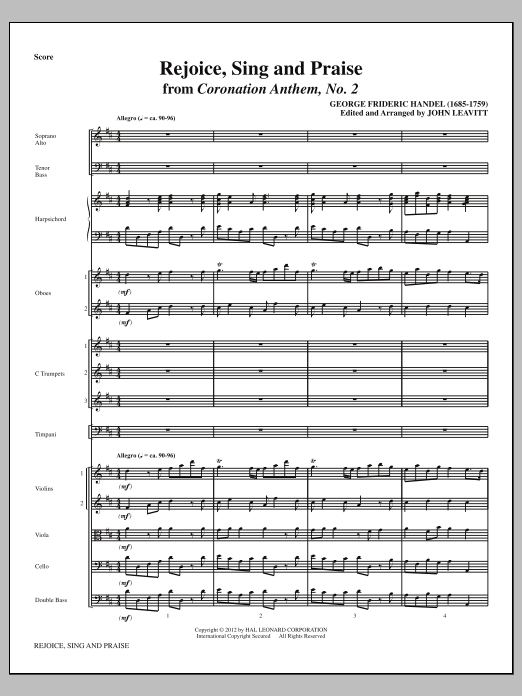 Product picture to: Rejoice, Sing And Praise - Full Score