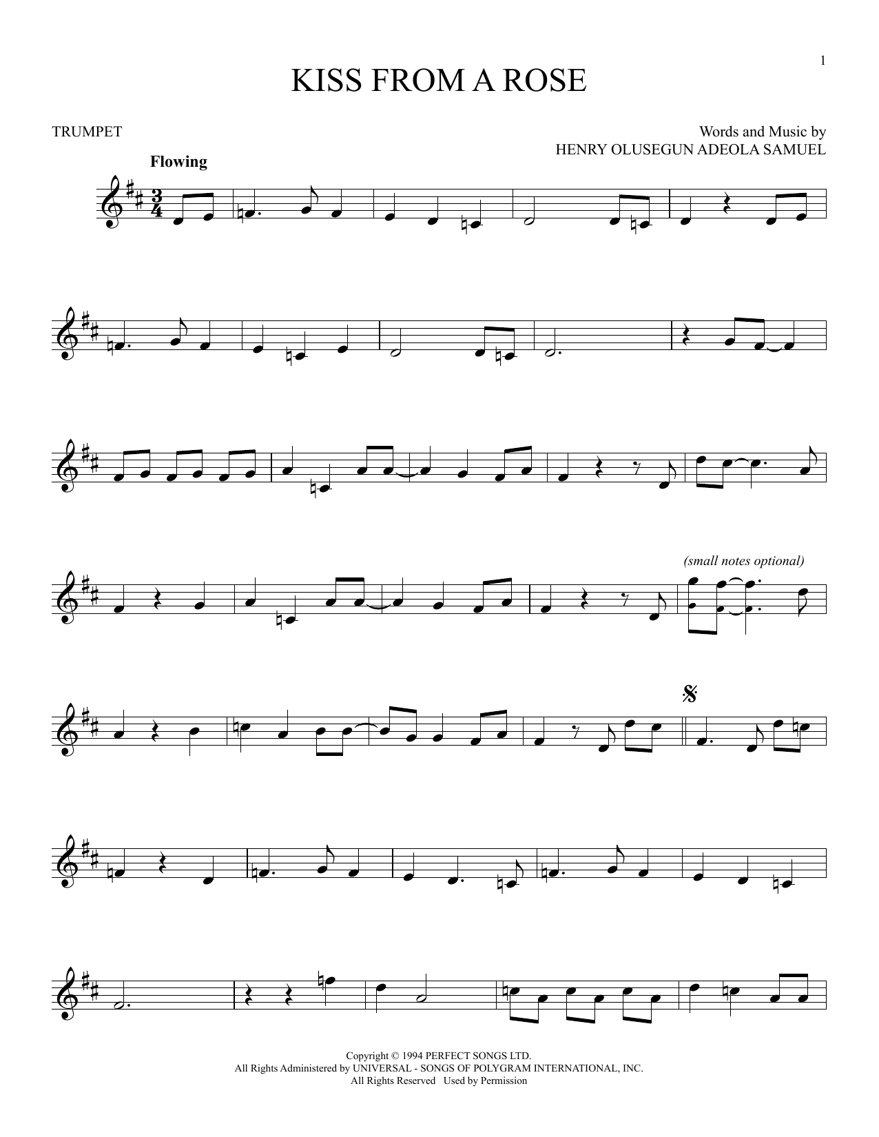 Produktgalerie: Seite 1 von 1 Kiss From A Rose, Seal, Trompete