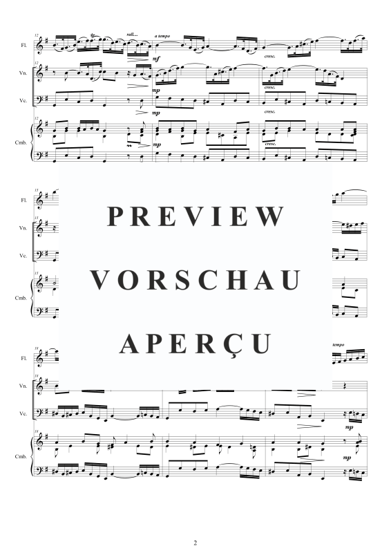 Product gallery: Page 3 of 11 Trio Sonate in G-Dur BWV 1038, , Flute, Violin, Violoncello and Harpsichord/Piano and Harpsichord