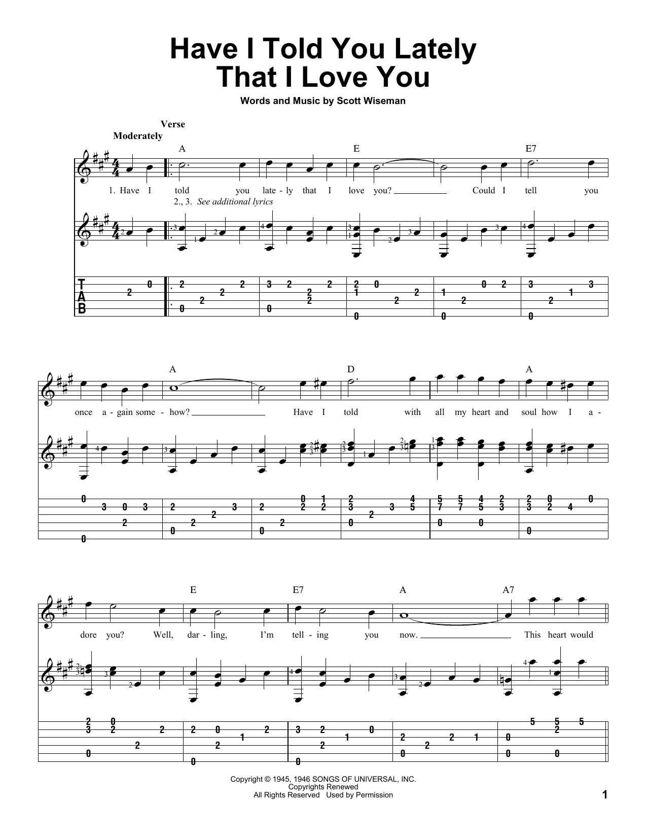 Produktgalerie: Seite 1 von 1 Have I Told You Lately That I Love You, Gene Autry, Gitarre