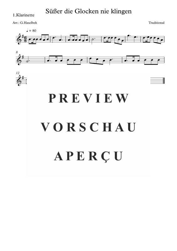 gallery: Süßer die Glocken nie klingen, , Clarinet Quartet