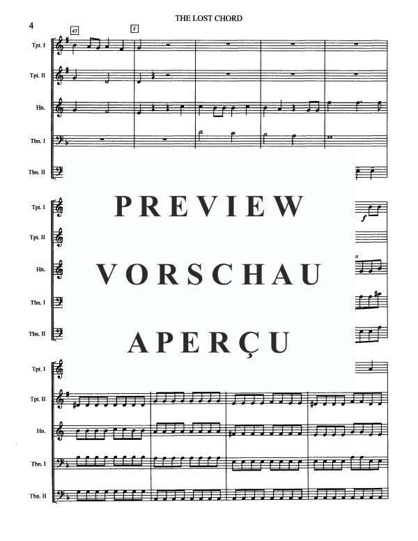 Product gallery: Page 6 of 11 The Lost Chord, , Brass Quintet