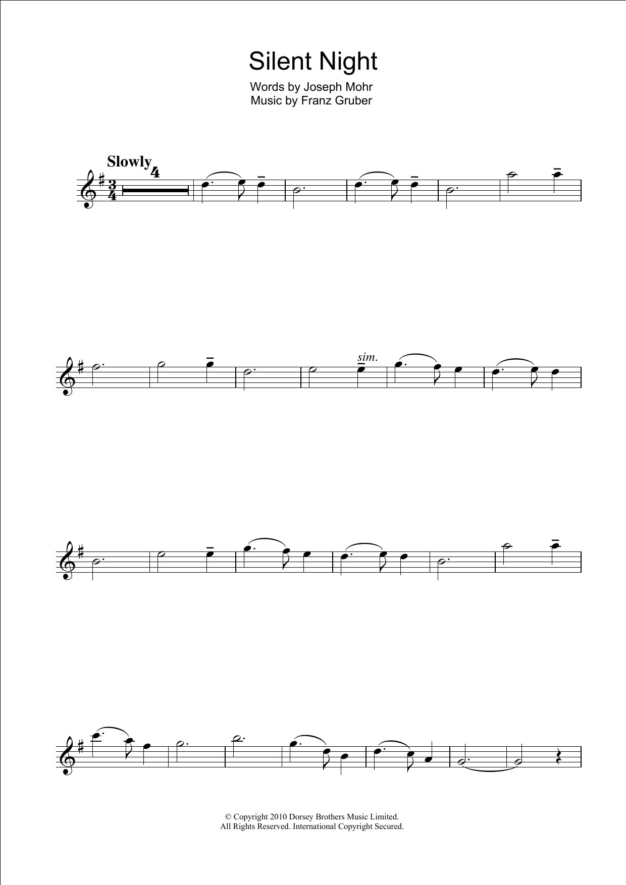 Product gallery: Page 1 of 1 Silent Night, Traditional Carol