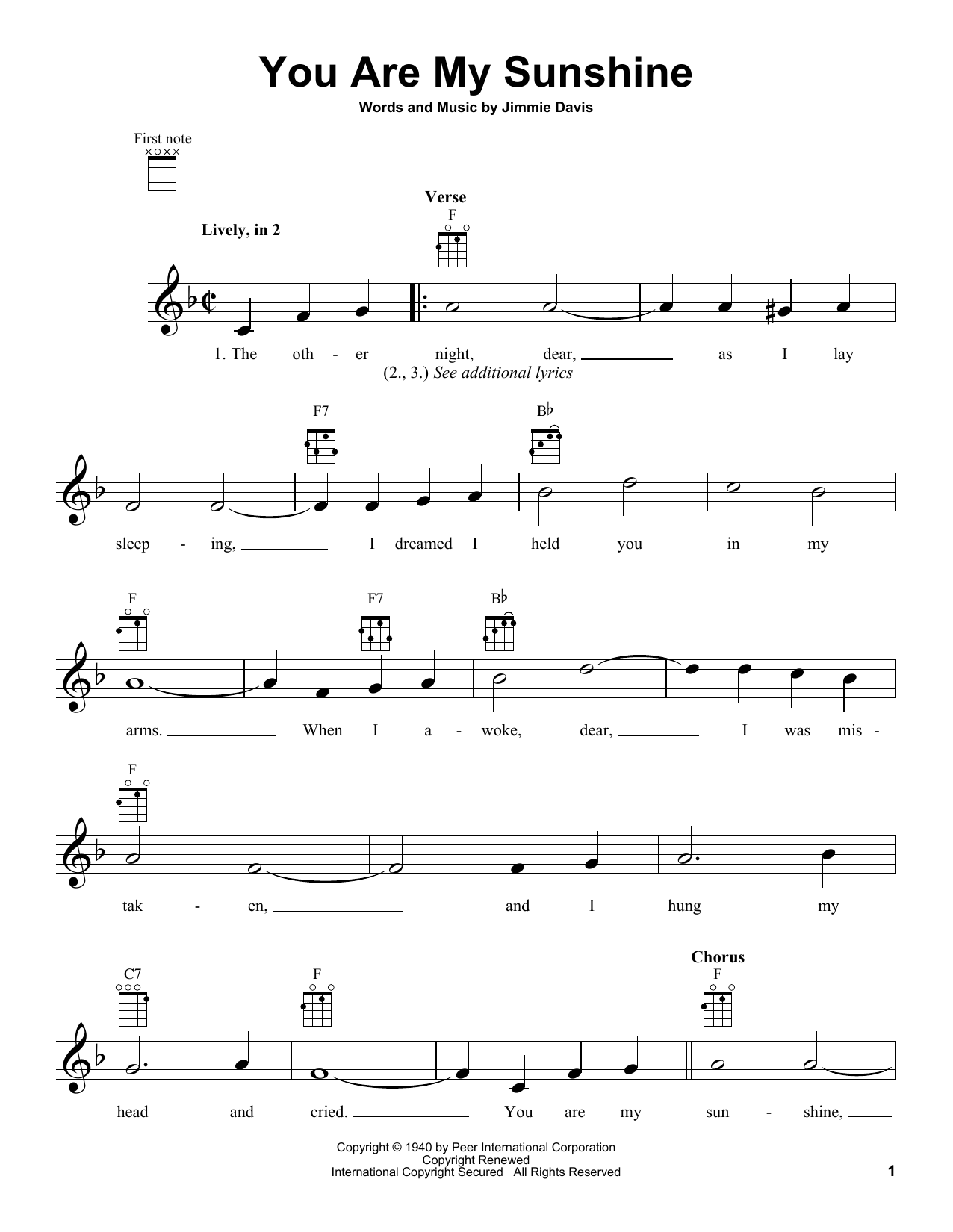 Produktbild zu:  You Are My Sunshine - Jimmie Davis