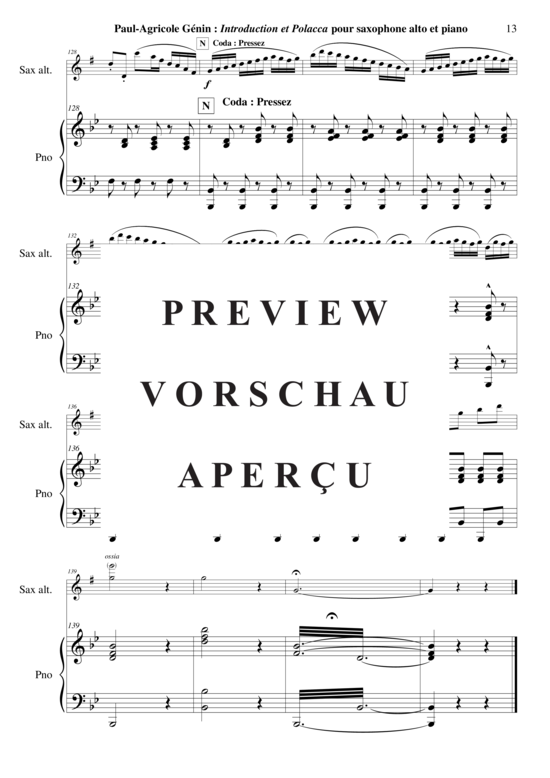 Product gallery: Page 14 of 19 Introduction et Polacca Opus 15, no. 2 , , (alto/baritone saxophone + piano)