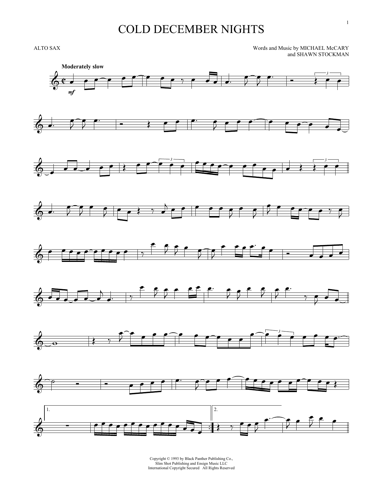 Product gallery: Page 1 of 1 Cold December Nights, Boyz II Men