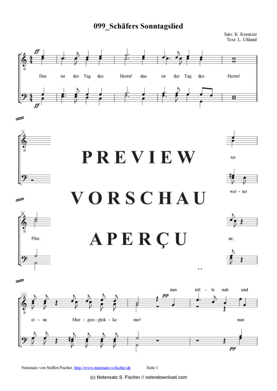 Product gallery: Page 2 of 4 Schäfers Sonntagslied , , (male choir)