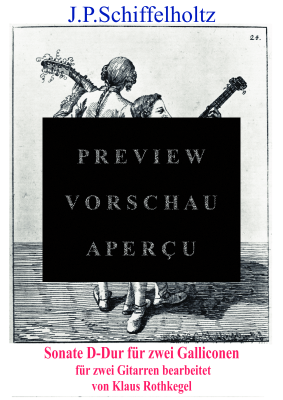Produktgalerie: Seite 2 von 11 Sonate D Dur für zwei Galliconen, , Duo für 2 Gitarren bearbeitet