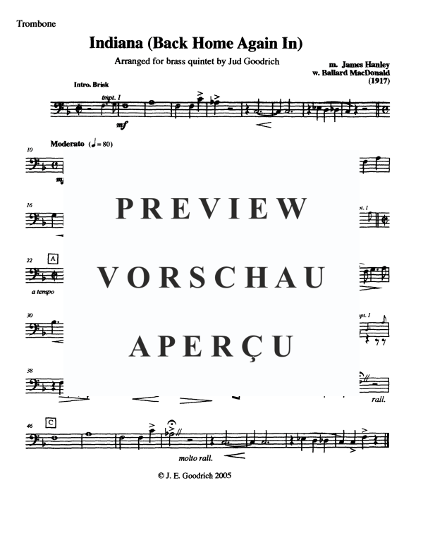 Product gallery: Page 11 of 11 Indiana, , Brass Quintet