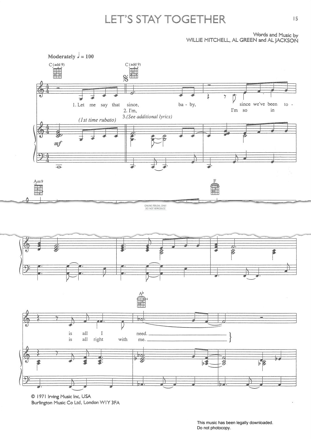 Produktbild zu: Let's Stay Together
