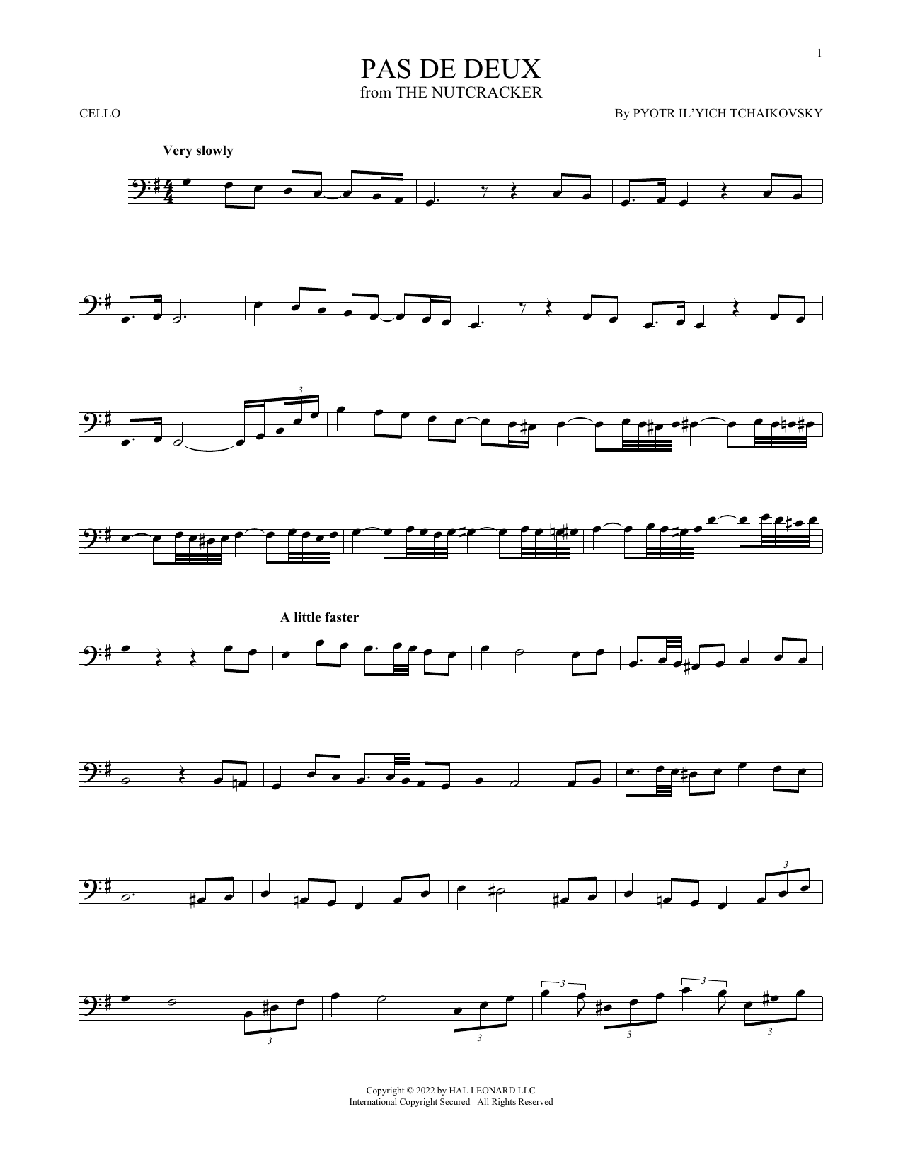 Produktgalerie: Seite 1 von 1 Pas de deux (from The Nutcracker), Pyotr Il'yich Tchaikovsky, Violoncello