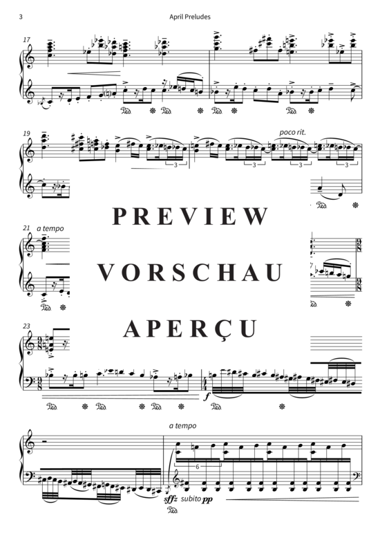 Product gallery: Page 6 of 8 April Preludes - op. 13, No. 1, Allegro ma non troppo , , Piano Solo