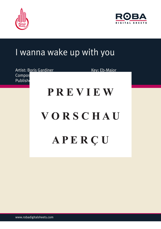 gallery: I wanna wake up with you , Gardiner, 	Boris, (Klavier + Gesang)