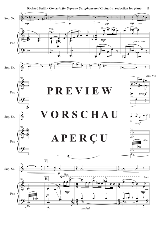 Product gallery: Page 12 of 21 Concerto für Sopran-Saxophon und Kammerorchester , , (soprano saxophone + piano)