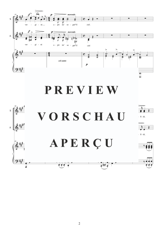 Produktgalerie: Seite 3 von 11 'Sciagurata hai tu creduto' Solo Bass - Choir SA, , Gemischter Chor SAB und Klavier