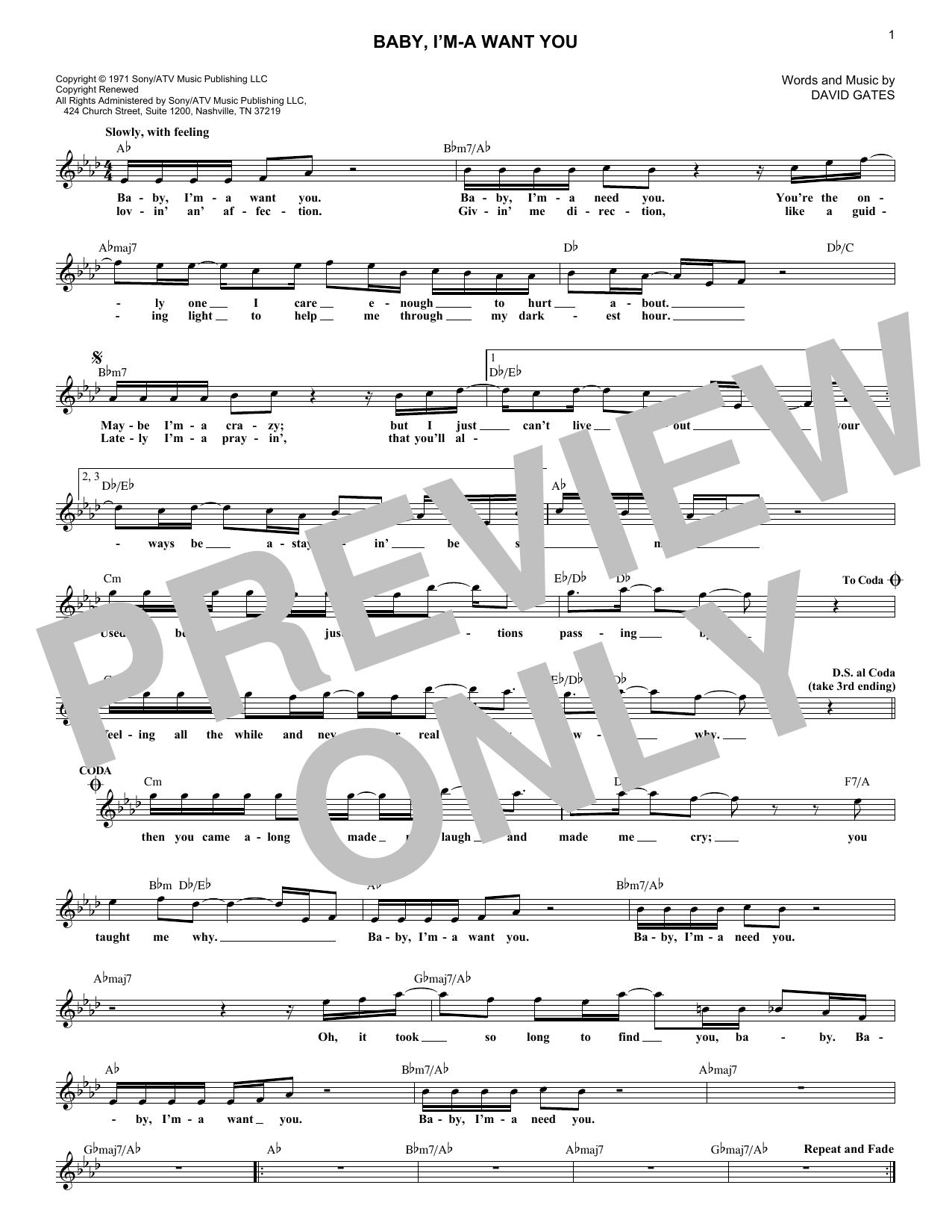 Produktbild zu: Baby, I'm-A Want You