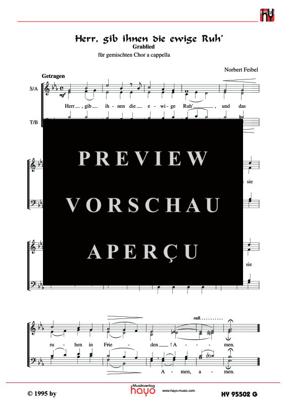 Product picture to: Herr, gib ihnen die ewige Ruh'Norbert Feibel