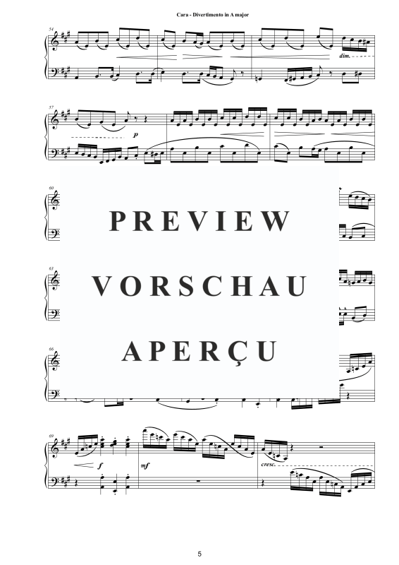 Produktgalerie: Seite 6 von 7 Divertimento in A-Dur, , Klavier Solo