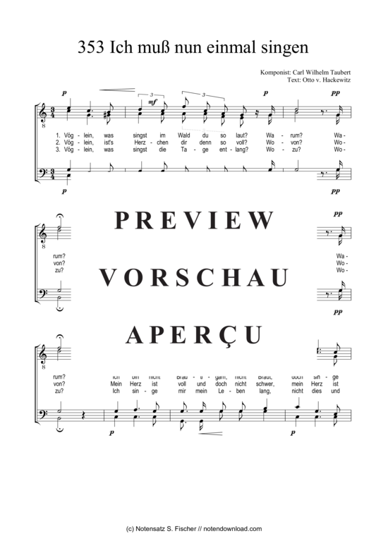 Product gallery: Page 2 of 3 Ich muß nun einmal singen , , (male choir)