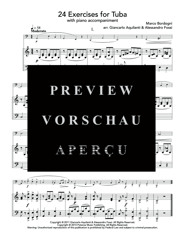 Product gallery: Page 8 of 11 24 Vocalises, , (tuba and piano)