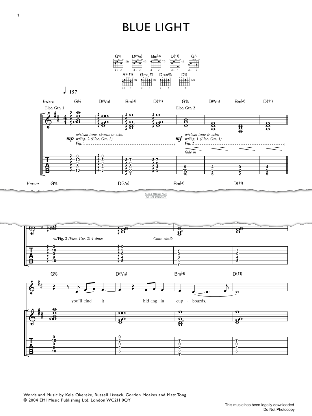 Product gallery: Page 1 of 1 Blue Light, Bloc Party