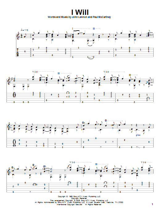 Produktgalerie: Seite 1 von 1 I Will, The Beatles, Gitarre