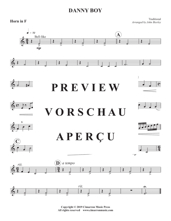 Produktgalerie: Seite 8 von 10 Danny Boy , , (Blechbläser Quintett)