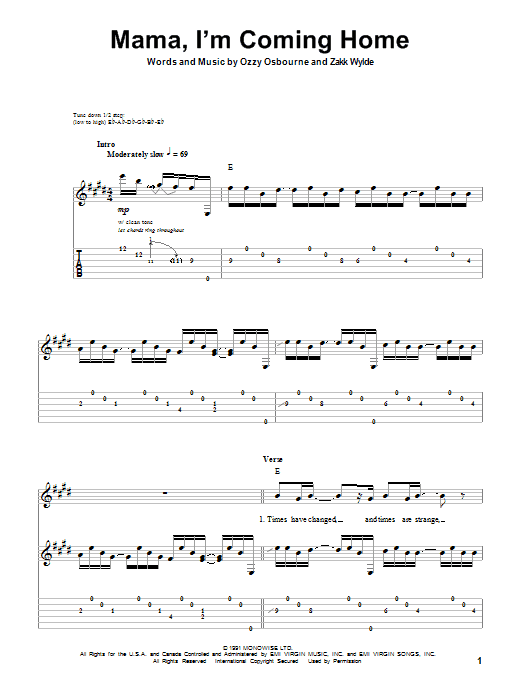 Produktgalerie: Seite 1 von 1 Mama, I'm Coming Home, Ozzy Osbourne, Gitarre