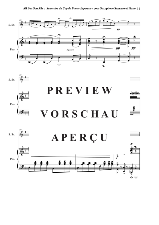Product gallery: Page 12 of 21 Souvenir du Cap Bonne Espérance , , (soprano saxophone + piano)