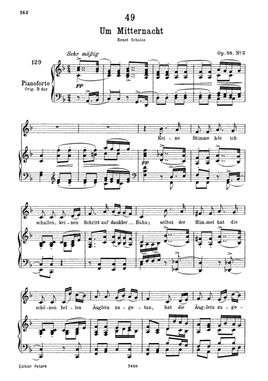 Product picture to: Um Mitternacht D.862Franz Schubert