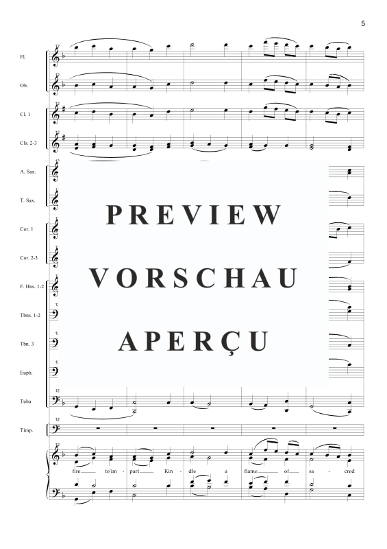 Produktgalerie: Seite 8 von 11 O thou who camest from above, , Gemischter Chor und Concert Band