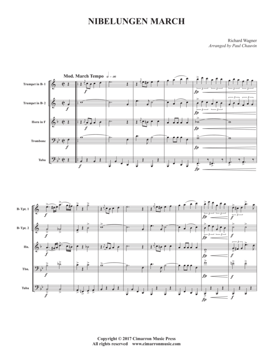 Produktbild zu: Nibelungen Marsch (Nibelungen March) Richard Wagner