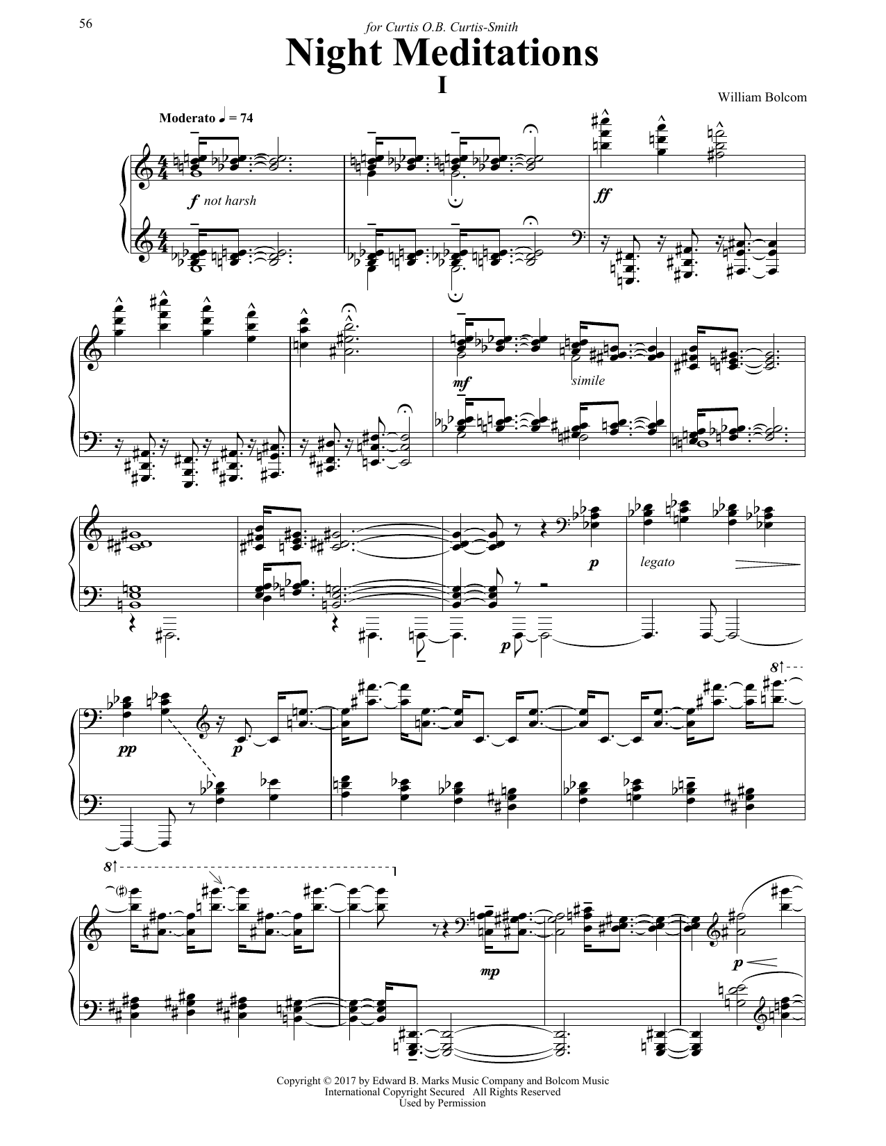 Product gallery: Page 1 of 1 Night Meditations, William Bolcom