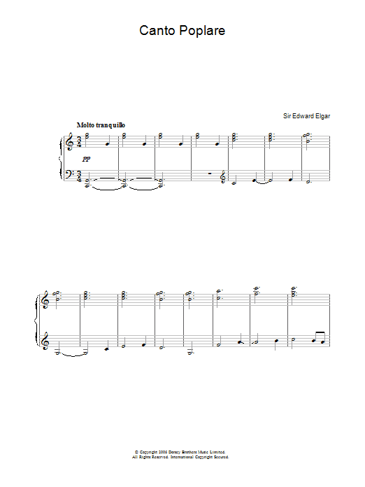 Produktbild zu: Canto Popolare (from In The South, Op.50)