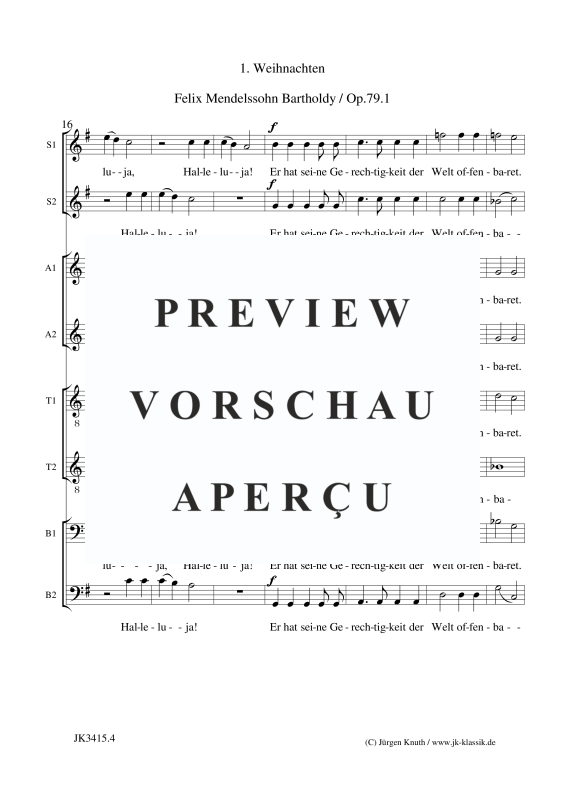 Product gallery: Page 11 of 13 Weihnachten Op.79.1 , , (Mixed choir SS/AA/TT/BB)