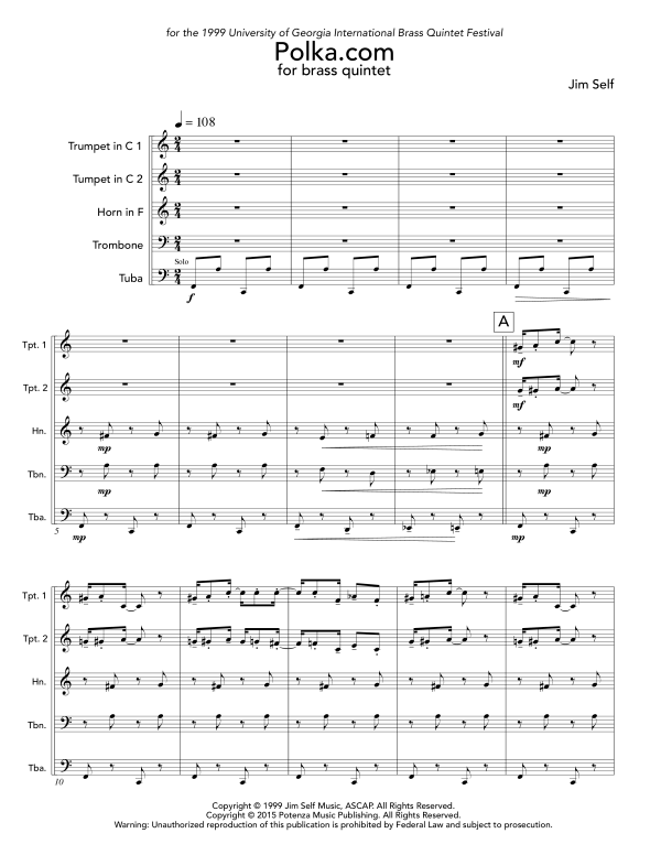 Produktgalerie: Seite 1 von 11 Polka.com, , (Blechbläser Quintett)