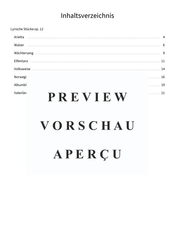 Product gallery: Page 5 of 11 Lyrische Stücke, Op. 12, , Piano Solo