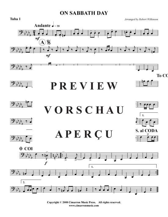 Product gallery: Page 9 of 10 On Sabbath Day , , (Tuba Quartet: 2x Baritone, 2xTuba)