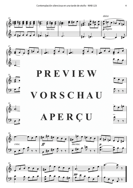 Product gallery: Page 6 of 6 Contemplación silenciosa en una tarde de otoño - Versión simplificada, , Piano Solo