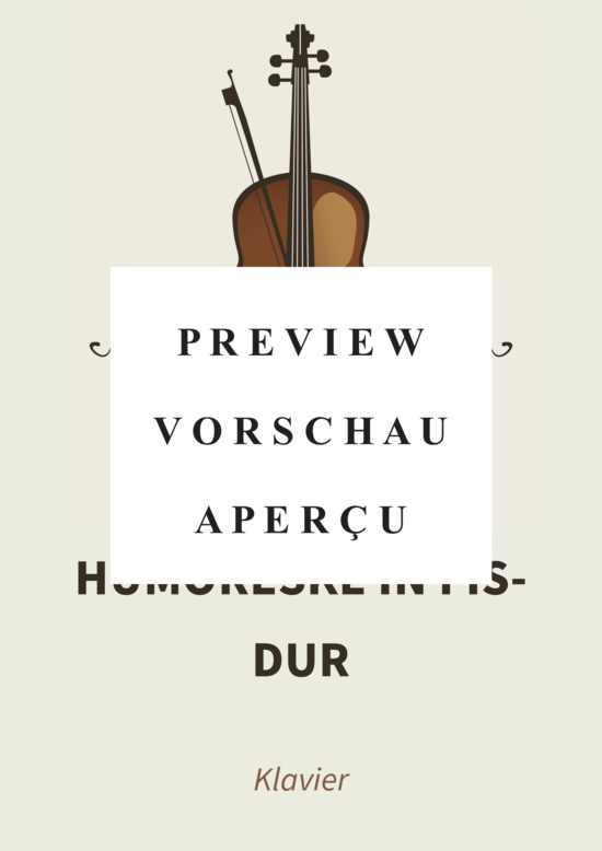 Produktgalerie: Seite 2 von 8 Humoreske in Fis-Dur - B. 138 , , Klavier Solo