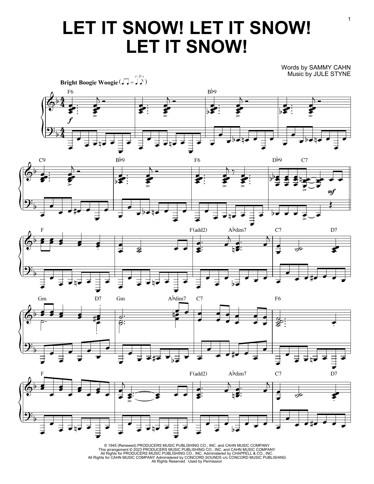 Produktbild zu: Let It Snow! Let It Snow! Let It Snow! [Boogie Woogie version] (arr. Brent Edstrom)