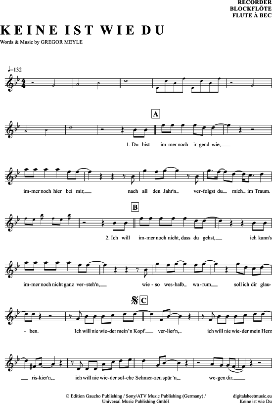 Product gallery: Page 1 of 4 Keine Ist Wie Du , Meyle, Gregor, (recorder)