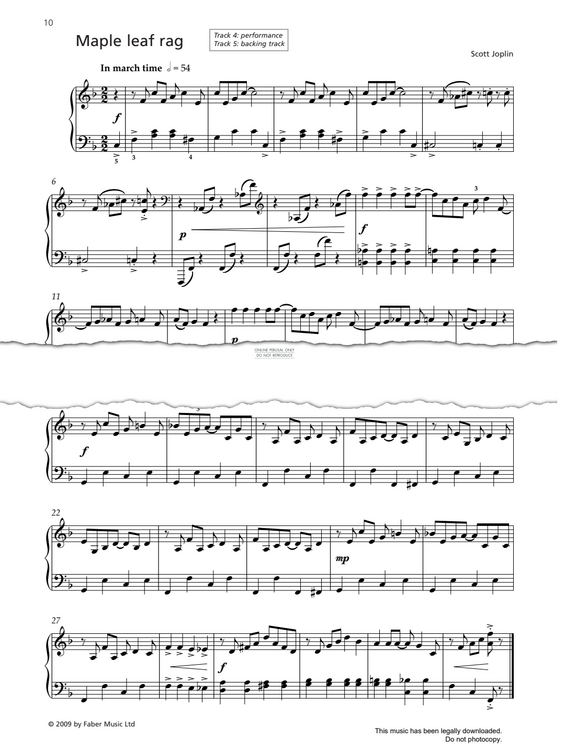 Produktgalerie: Seite 1 von 1 Maple Leaf Rag, Scott Joplin, Klavier