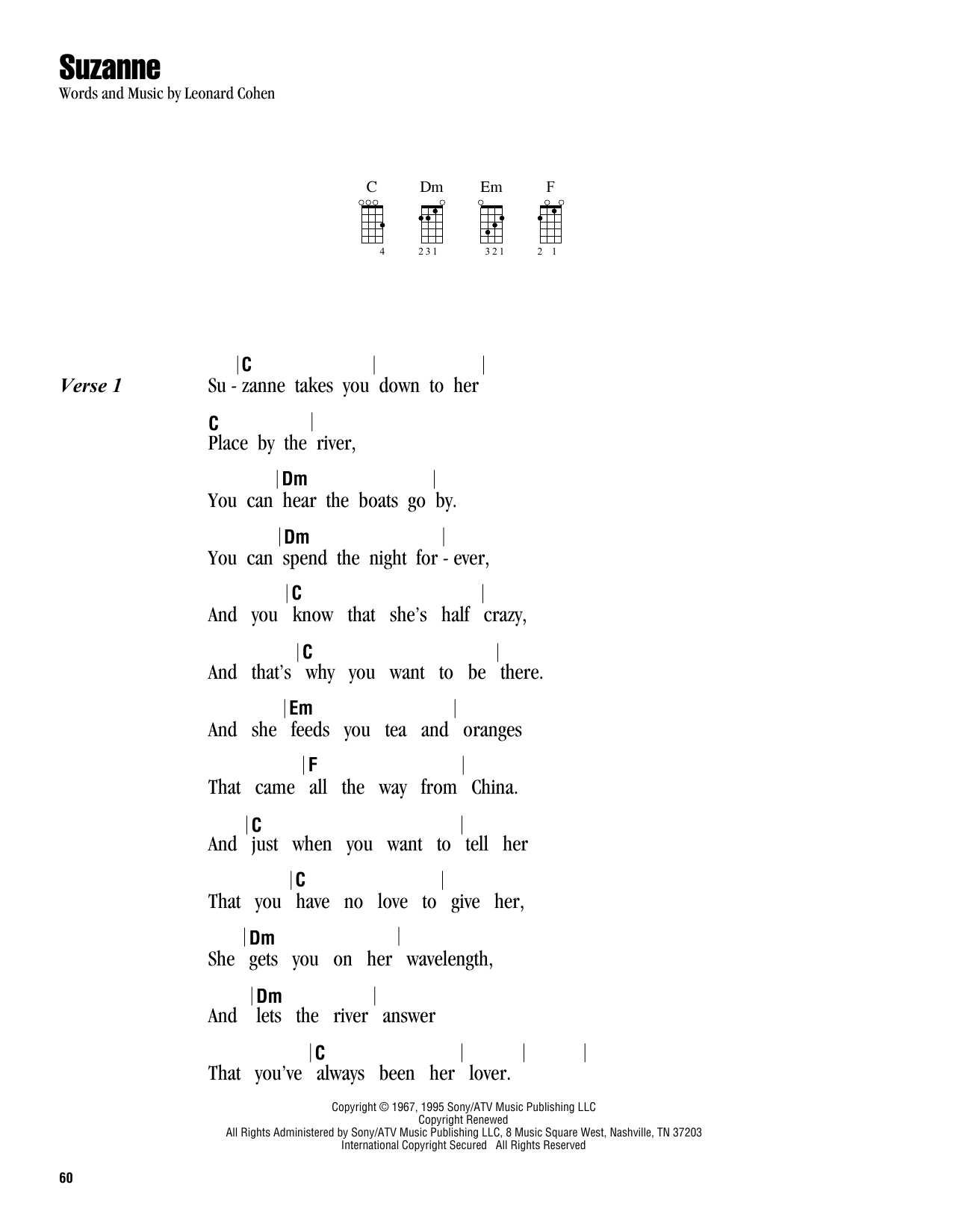 Product gallery: Page 1 of 1 Suzanne, Leonard Cohen