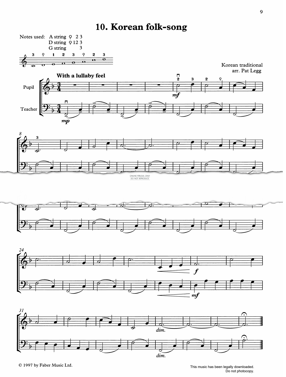 Produktgalerie: Seite 1 von 1 Korean Folk Song, Korean Traditional, Violoncello