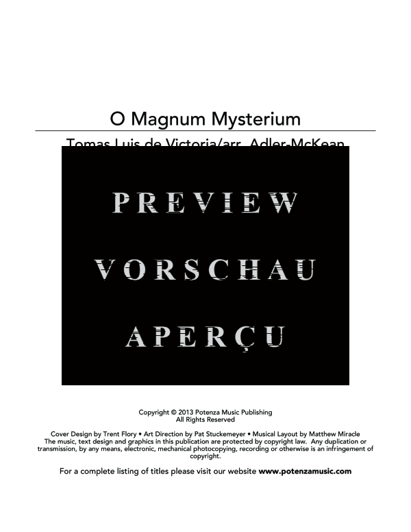 Produktgalerie: Seite 3 von 11 O Magnum Mysterium, , (Tuba QuartettEETT)