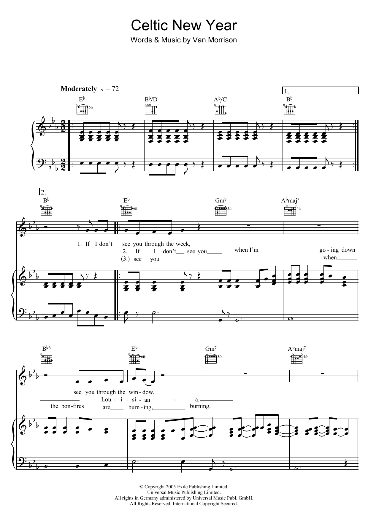 Produktgalerie: Seite 1 von 1 Celtic New Year, Van Morrison, Gesang, Gitarre, Klavier