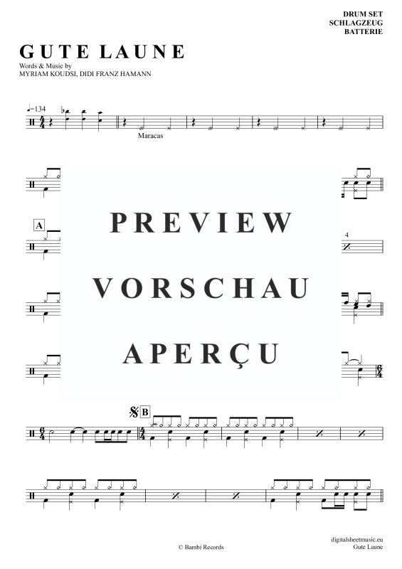 Produktgalerie: Seite 2 von 3 Gute Laune, GroßstadtEngel , Drums