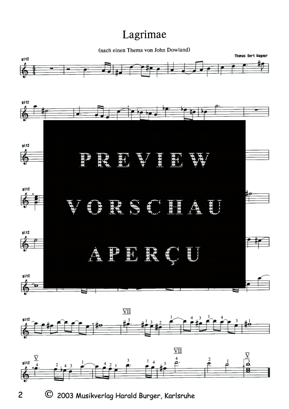 Produktgalerie: Seite 3 von 5 Concertino für 4 Gitarren, , Quartett Gitarre - Gitarre 2