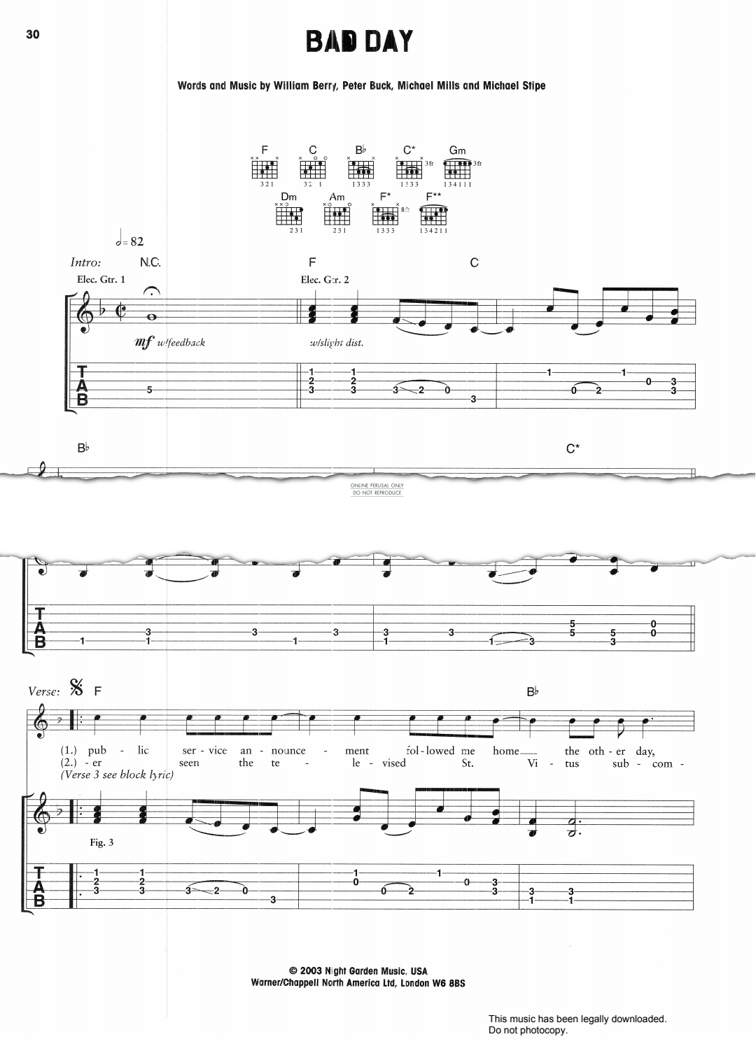 Product gallery: Page 1 of 1 Bad Day, R.E.M.